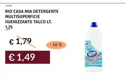 Prezzemolo e Vitale Rio Casa Mia Detergente Multisuperficie Igienezzante Talco offerta