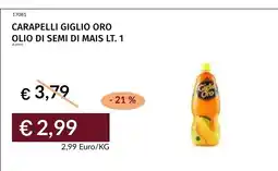 Prezzemolo e Vitale Carapelli Giglio Oro Olio di semi di mais offerta