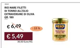 Prezzemolo e Vitale Rio Mare filetti di tonno all'olio extravergine di oliva offerta