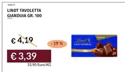 Prezzemolo e Vitale Lindt Tavoletta Gianduia offerta
