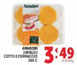 Deco Maxistore Amadori jambleu cotto e formaggio offerta