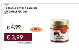 Prezzemolo e Vitale La Madia Regale Ragù di Cinghiale offerta