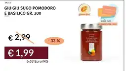 Prezzemolo e Vitale Giu giu sugo pomodoro e basilico offerta