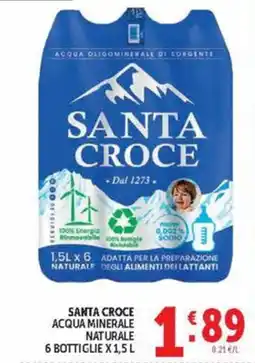 Deco Maxistore Santa Croce acqua minerale naturale offerta