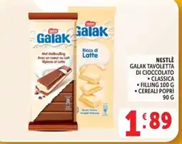Deco Maxistore Nestlé Galak Tavoletta di Cioccolato Classica offerta