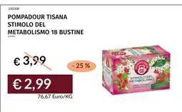 Prezzemolo e Vitale Pompadour tisana stimolo del metabolismo offerta