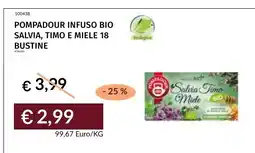 Prezzemolo e Vitale Pompadour infuso bio salvia timo e miele offerta