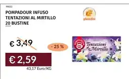 Prezzemolo e Vitale Pompadour infuso tentazioni al mirtillo offerta