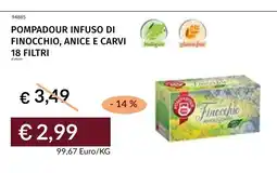 Prezzemolo e Vitale Pompadour infuso di finocchio, anice e carvi offerta
