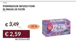 Prezzemolo e Vitale Pompadour infuso fiori di malva offerta