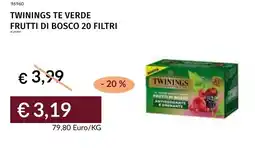 Prezzemolo e Vitale Twinings te verde frutti di bosco offerta