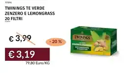 Prezzemolo e Vitale Twinings te verde zenzero e limongrass offerta