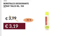 Prezzemolo e Vitale Borotalco deodorante spray talco offerta