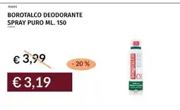Prezzemolo e Vitale Borotalco deodorante spray puro offerta