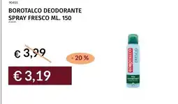 Prezzemolo e Vitale Borotalco deodorante spray fresco offerta