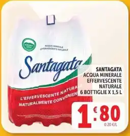 Deco Maxistore Santagata acqua minerale effervescente naturale offerta