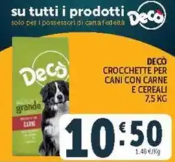 Deco Maxistore Decò crocchette per cani con carne e cereali offerta