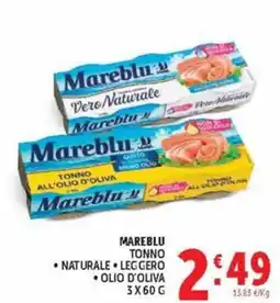 Deco Maxistore Mareblu tonno naturale leggero olio d'oliva offerta