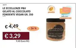 Prezzemolo e Vitale Le eccellenze di P&V gelato al cioccolato fondente vegan offerta
