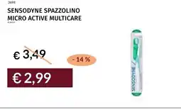 Prezzemolo e Vitale Sensodyne spazzolino micro active multicare offerta