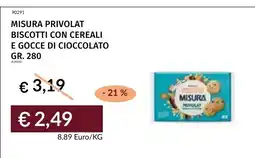 Prezzemolo e Vitale Misura privolat biscotti con cereali e gocce di cioccolato offerta