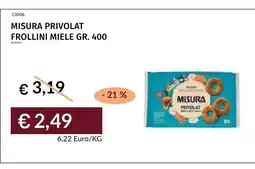 Prezzemolo e Vitale Frollini miele Misura offerta