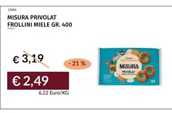 Frollini miele Misura