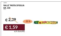Prezzemolo e Vitale Valle' pasta sfoglia offerta