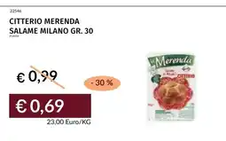 Prezzemolo e Vitale Citterio Merenda Salame Milano offerta