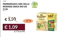 Prezzemolo e Vitale Parmareggio l'ABC della merenda snack bio offerta