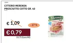 Prezzemolo e Vitale Citterio Merenda Prosciutto Cotto offerta