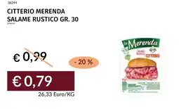 Prezzemolo e Vitale Citterio Merenda Salame Rustico offerta