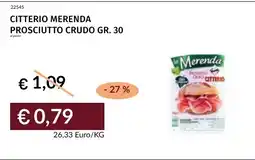 Prezzemolo e Vitale Citterio Merenda Prosciutto Crudo offerta