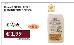 Prezzemolo e Vitale Rummo fusilli ceci e riso integrale offerta