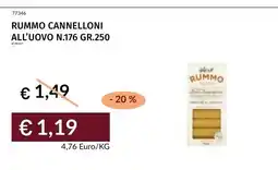 Prezzemolo e Vitale Rummo cannelloni all'uovo offerta