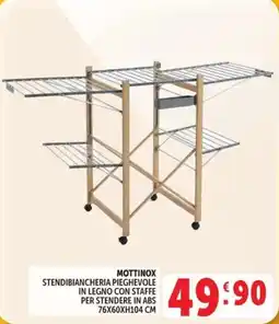 Deco Maxistore Mottinox stendibiancheria pieghevole offerta