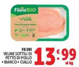 Deco Maxistore Fileni veline sottili di petto di pollo bianco giallo offerta