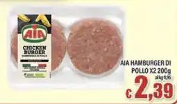 Top Supermercati AIA Chicken Burger offerta