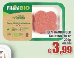Top Supermercati Fileni hamburger tacchino bio offerta