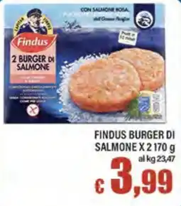 Top Supermercati Findus burger di salmone offerta