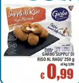 Top Supermercati Garbo Suppli' di Riso al Ragu' offerta