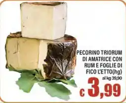 Top Supermercati Pecorino triorum di amatrice con rum e foglie di fico offerta