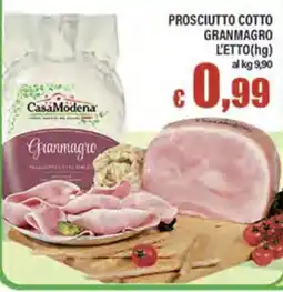 Top Supermercati Prosciutto cotto Granmagro offerta