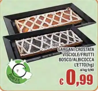 Gargani crostata visciole/frutti bosco/albicocca