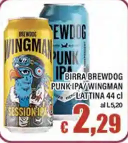 Top Supermercati Birra BrewDog Punk IPA/Wingman offerta