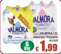 Top Supermercati Acqua minerale naturale di sorgente alpina Valmora offerta