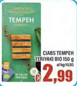 Top Supermercati Ciabs tempeh teriyaki bio offerta