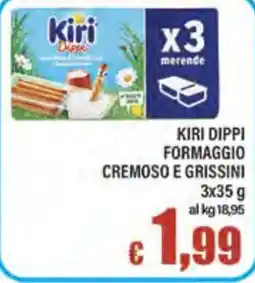 Top Supermercati Kiri Dippi formaggio cremoso e grissini offerta