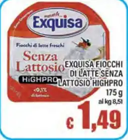 Top Supermercati Exquisa fiocchi di latte senza lattosio highpro offerta