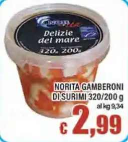 Top Supermercati Norita gamberoni di surimi offerta